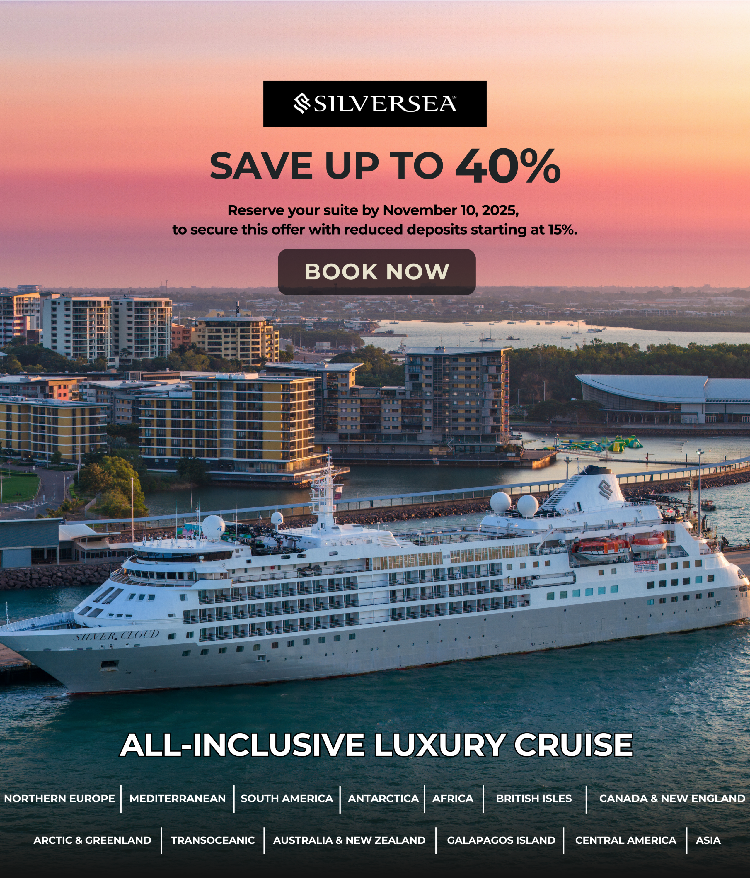 Silversea Offer - Save up to 40% (3333 x 3900 px)