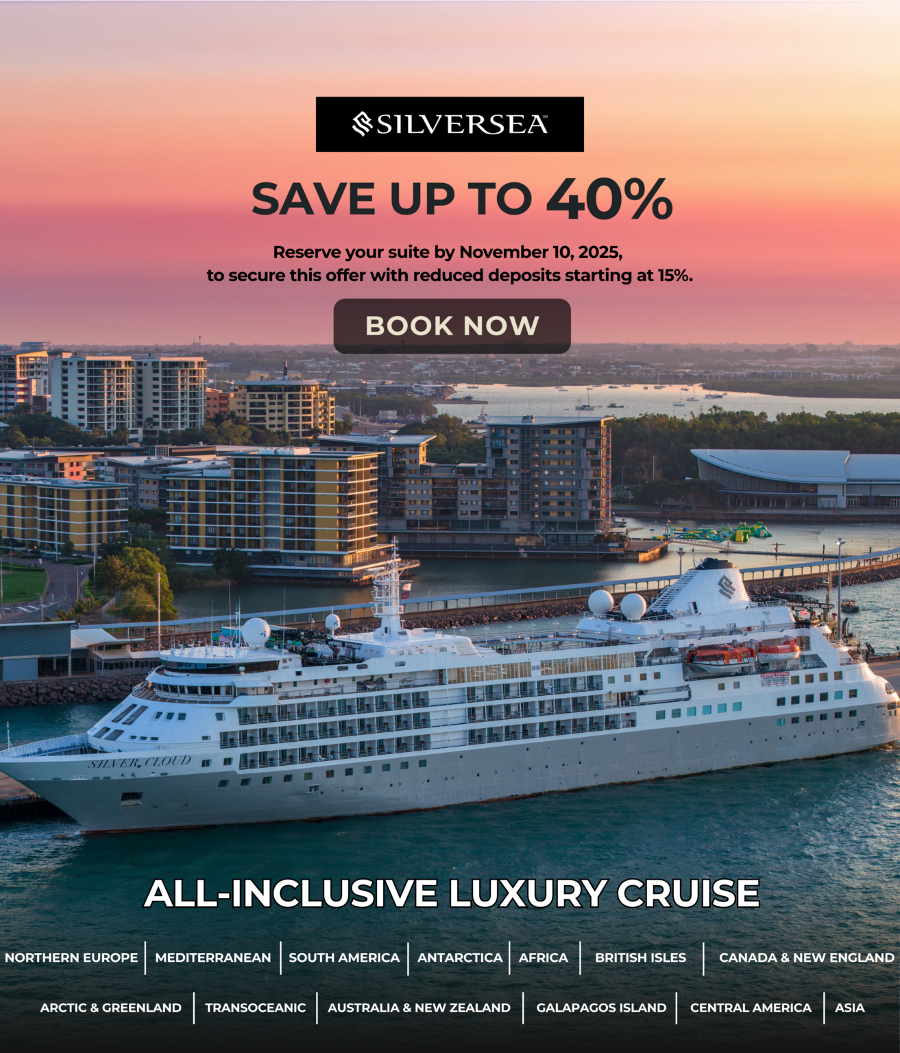 Silversea Offer - Save up to 40% (3333 x 3900 px)