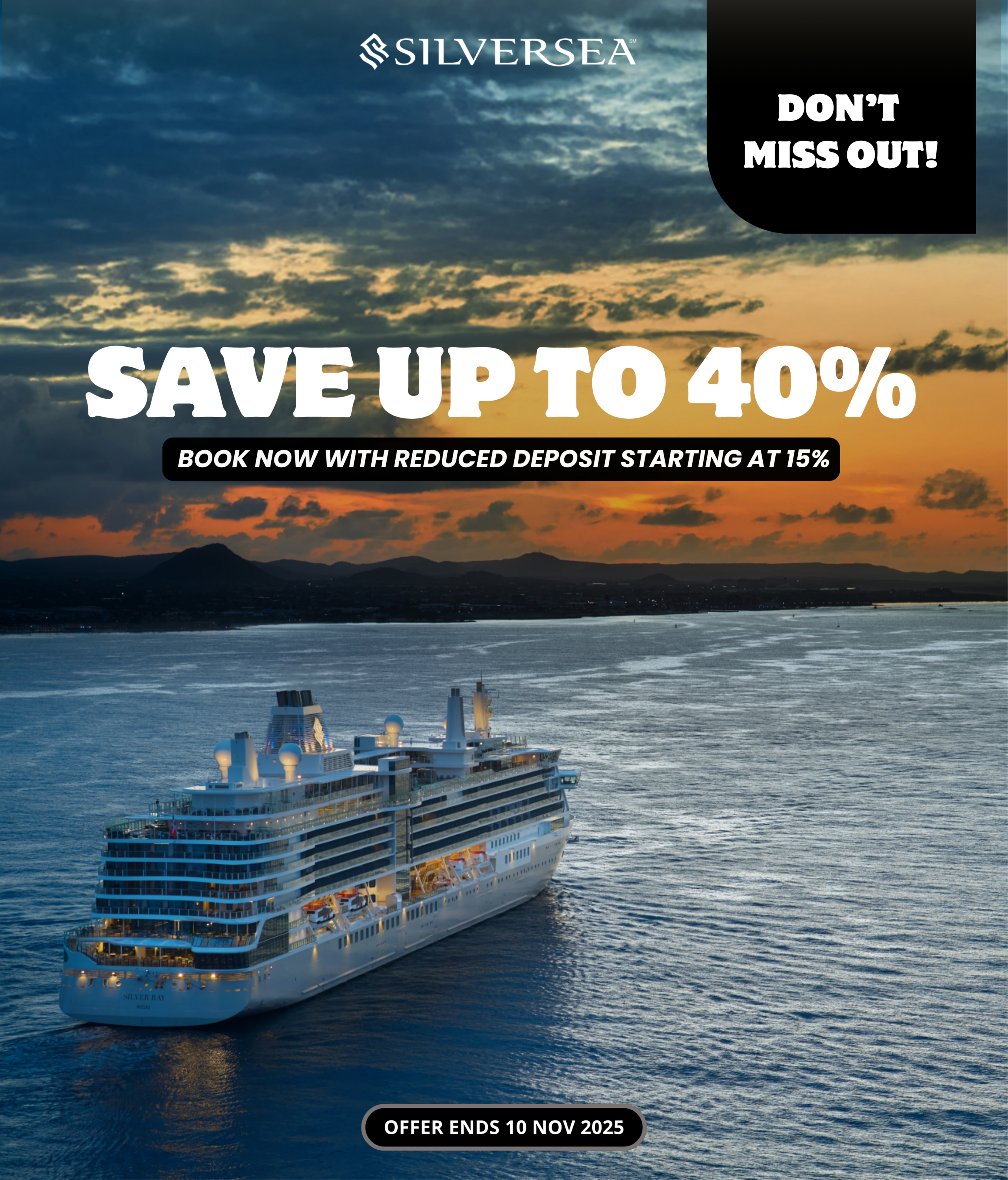 Silversea Offer - Save up to 40% (3333 x 3900 px)